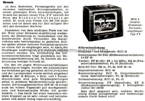 Fernsehempfänger F6; Graetz, Altena (ID = 2540283) Television