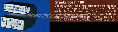 Form 100 electronic; Graetz, Altena (ID = 1282635) Radio