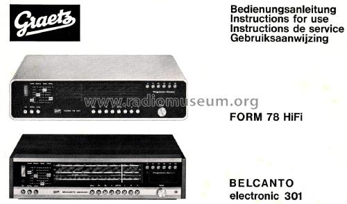 Form 78 HiFi; Graetz, Altena (ID = 2567311) Radio