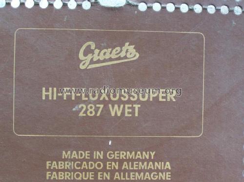 Hi-Fi-Luxussuper 287 WET; Graetz, Altena (ID = 687355) Radio
