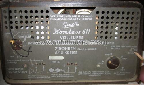 Komtess 611; Graetz, Altena (ID = 631299) Radio