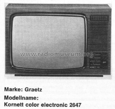 Kornett color electronic 2647; Graetz, Altena (ID = 2551117) Televisión