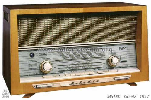 Melodia M 518 D Radio Graetz Altena Westfalen Build 1956 N