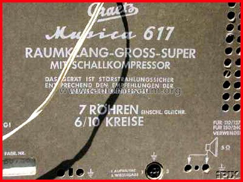 Musica 617; Graetz, Altena (ID = 25567) Radio