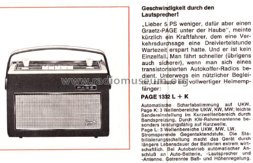 Page 1332L; Graetz, Altena (ID = 763602) Radio