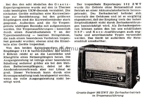 Super 262 ZWT; Graetz, Altena (ID = 2564033) Radio