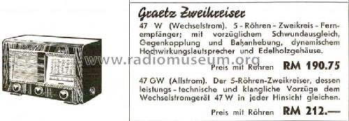 47W; Graetz Radio, Berlin (ID = 1386136) Radio