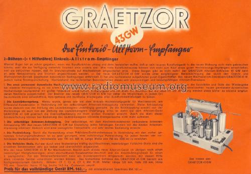 Graetzor 43GW; Graetz Radio, Berlin (ID = 1270807) Radio