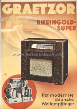 Graetzor Rheingold Super 36W; Graetz Radio, Berlin (ID = 35481) Radio