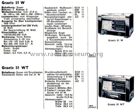 Tastensuper 51WT; Graetz Radio, Berlin (ID = 2883929) Radio