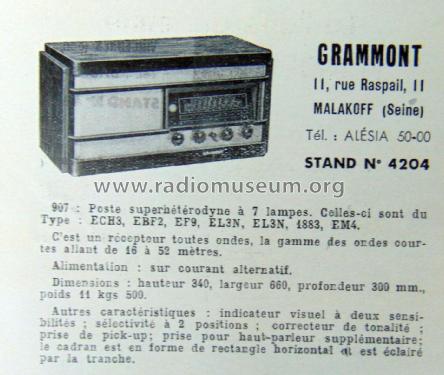 907; Grammont Radiofotos, (ID = 2426403) Radio