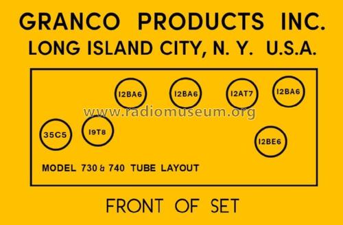730P ; Granco Products, Inc (ID = 2933648) Radio