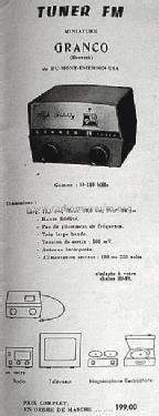 FM Tuner High Fidelity T300; Granco Products, Inc (ID = 1211265) Radio