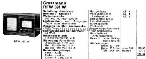 RFW391W; Grassmann, Peter, (ID = 2805802) Radio