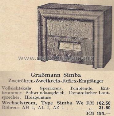 Simba W; Grassmann, Peter, (ID = 1402172) Radio