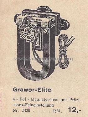 Elite nicht für Schirmgitter-Endröhren; Grawor, Rundf.techn. (ID = 1540555) Speaker-P