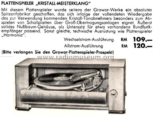 Kristall-Meisterklang ; Grawor, Rundf.techn. (ID = 1326107) R-Player