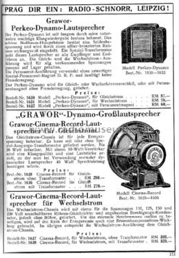 Dynamo Cinema Record Wechselstrom; Grawor, Rundf.techn. (ID = 1509782) Speaker-P