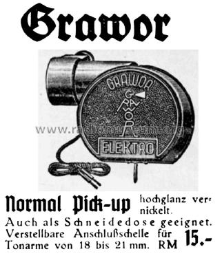 Elektrodose Normal; Grawor, Rundf.techn. (ID = 1551554) Micrófono/PU