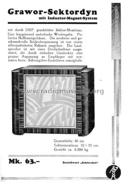 Sektordyn ; Grawor, Rundf.techn. (ID = 1325917) Parleur