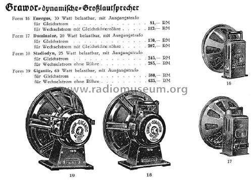 Stadiodyn ; Grawor, Rundf.techn. (ID = 817346) Speaker-P