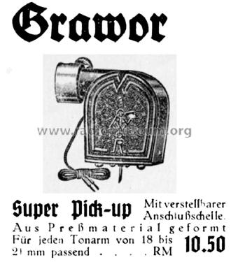 Super-Pick-up ; Grawor, Rundf.techn. (ID = 1551427) Micrófono/PU