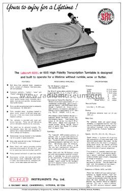 Labcraft 605; GRD Instruments G.R. (ID = 2097892) R-Player