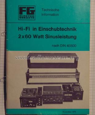 UKW-Tuner-Einschub Standard ; FG Elektronik, Franz (ID = 1641079) Radio