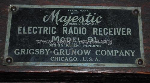 Majestic 91 Ch= 90-B ; Grigsby-Grunow - (ID = 2260638) Radio