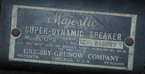 Majestic 91 Ch= 90-B ; Grigsby-Grunow - (ID = 2260639) Radio