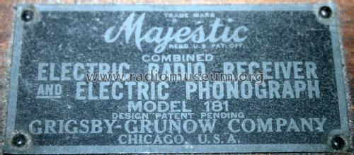 Majestic 181 Ch= 180; Grigsby-Grunow - (ID = 1859232) Radio