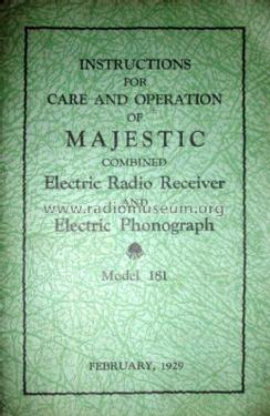 Majestic 181 Ch= 180; Grigsby-Grunow - (ID = 816631) Radio