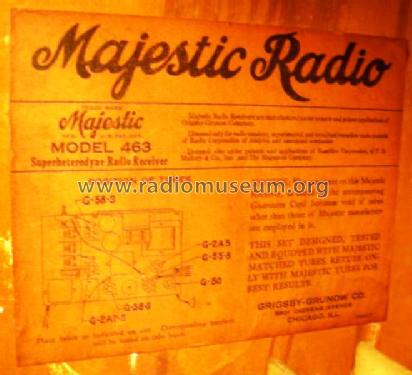 Majestic 463 Century six Ch= 460; Grigsby-Grunow - (ID = 714250) Radio