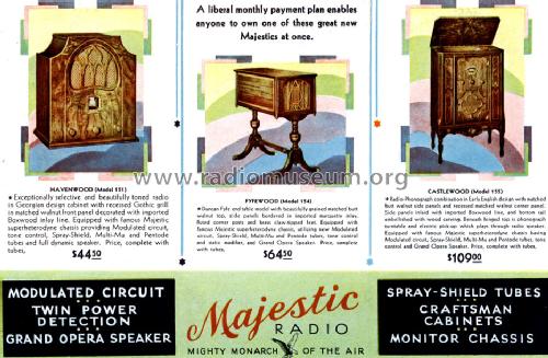 Majestic Fyfewood 154 Ch= 15-B; Grigsby-Grunow - (ID = 1659371) Radio