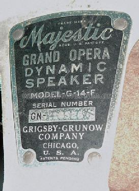 Majestic Gothic 307 Ch= 300 ; Grigsby-Grunow - (ID = 1244521) Radio