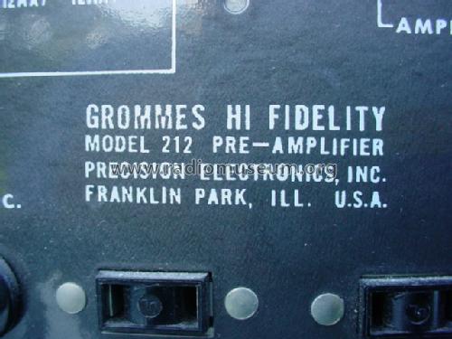 Hi Fidelity Pre-Amplifier 212; Grommes Precision (ID = 1246649) Ampl/Mixer