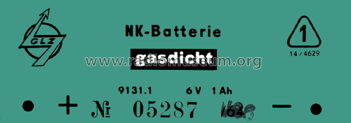 NK-Batterie, gasdicht 9131.1; Grubenlampenwerke (ID = 2737746) Power-S