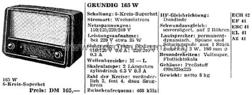 165 W; Grundig Radio- (ID = 2490904) Radio