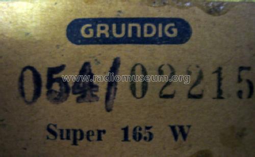 165 W; Grundig Radio- (ID = 482927) Radio