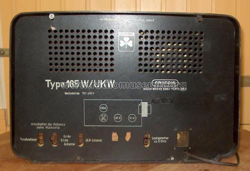 Type 165W/UKW / Super 165W UKW; Grundig Radio- (ID = 1970697) Radio