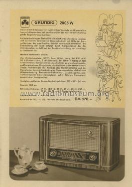 2005W; Grundig Radio- (ID = 206513) Radio