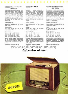 2041 WE/Ph; Grundig Radio- (ID = 1287010) Radio