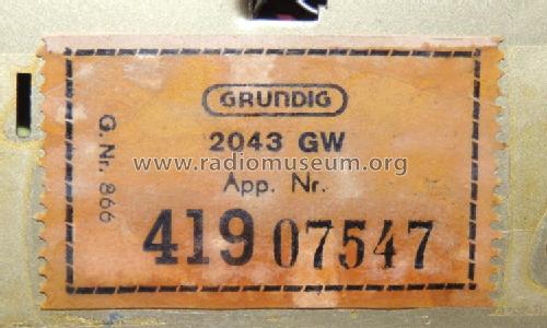 2043GW; Grundig Radio- (ID = 1441287) Radio