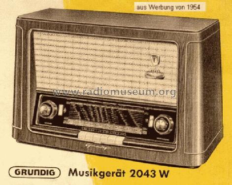 2043W; Grundig Radio- (ID = 37947) Radio