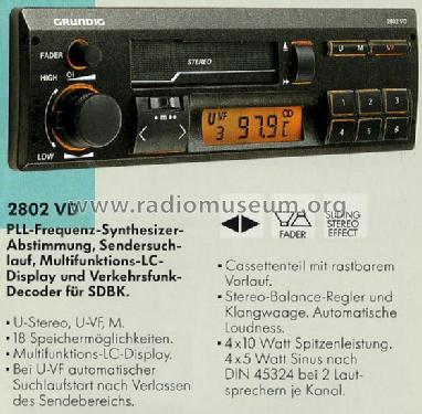 WKC 2802VD; Grundig Radio- (ID = 614728) Car Radio