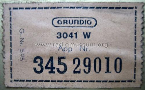 3041W; Grundig Radio- (ID = 598723) Radio
