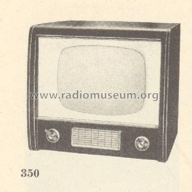 Fernseh-Tischgerät 350; Grundig Radio- (ID = 105564) Television
