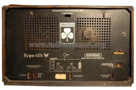 4004W; Grundig Radio- (ID = 455867) Radio