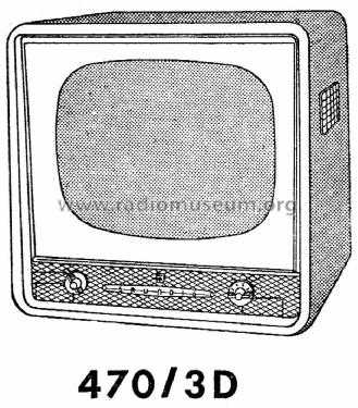 470/3D; Grundig Radio- (ID = 1392173) Televisore