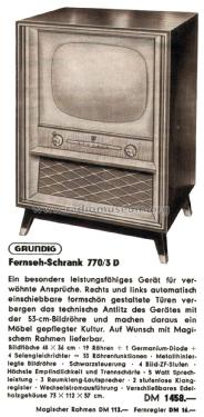 Fernseh-Schrank 770/3D; Grundig Radio- (ID = 2007647) Television